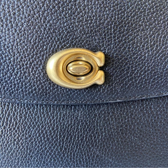 🌸SOLD🌸 Coach Cassie in Black Polished Pebble Leather with Brass Hardware! - Picture 10 of 16